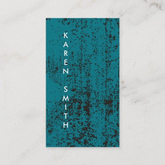 Carte De Visite Texte vertical Style moderne Grunge (Devant)