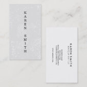 Carte De Visite Texte vertical Style moderne Grunge (Devant / Derrière)
