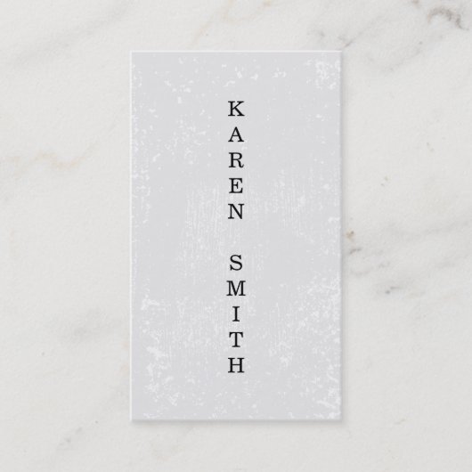 Carte De Visite Texte vertical Style moderne Grunge (Devant)