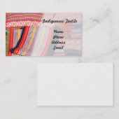 Carte De Visite Textiles autochtones et autochtones (Devant / Derrière)