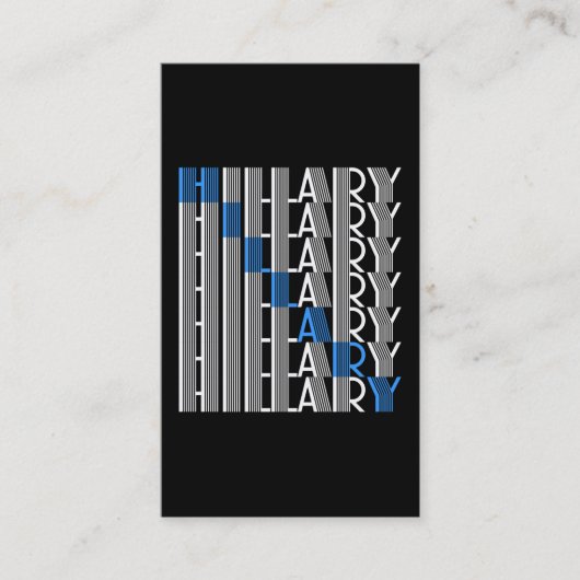 Carte De Visite textuel d'hillary clinton (Devant)