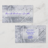 CARTE DE VISITE TEXTUEL MÉTALLIQUE EN ARGENT (Devant / Derrière)