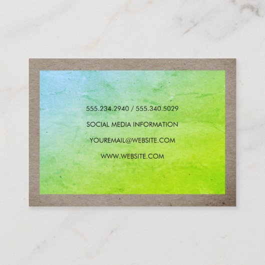 Carte De Visite Texture à deux tons chic (Dos)