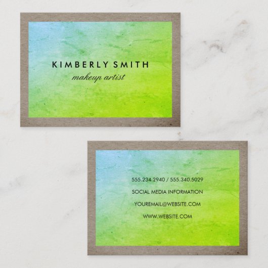 Carte De Visite Texture à deux tons chic (Devant / Derrière)