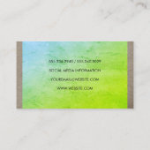 Carte De Visite Texture à deux tons chic (Dos)