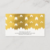 Carte De Visite Texture à huile d'or | Formes Lux (Dos)