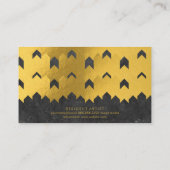 Carte De Visite Texture à huile d'or | Formes Lux | Ardoise (Dos)