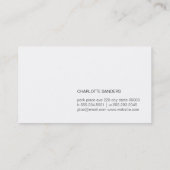 Carte De Visite Texture à la mode (Dos)