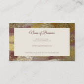Carte De Visite Texture Abstrait Mauve Or (Dos)