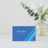 Carte De Visite Texture abstraite de bleu de gradient (Debout devant)