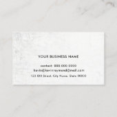 Carte De Visite texture âgée blanc professionnel élégant (Dos)