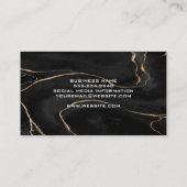 Carte De Visite Texture Arrière - plan en marbre noir (Dos)