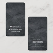 Carte De Visite Texture artistique verticale Gris Design unique (Devant / Derrière)