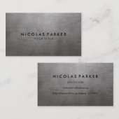 Carte De Visite Texture balayée en métal (Devant / Derrière)