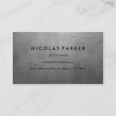 Carte De Visite Texture balayée en métal (Dos)