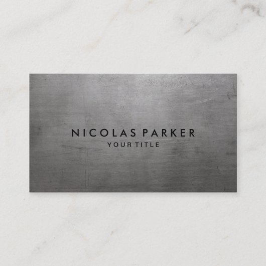 Carte De Visite Texture balayée en métal (Devant)