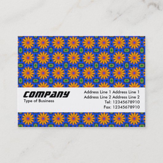 Carte De Visite Texture Band - Fleurs Orange (Devant)
