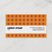 Carte De Visite Texture Band - Orange Écœurant (Dos)