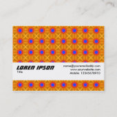 Carte De Visite Texture Band - Orange Écœurant (Dos)