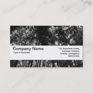 Carte De Visite Texture Band V2 - Canopée de forêt 01 BN
