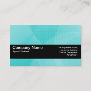 Carte De Visite Texture Band V2 - Courbes Cyan