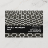Carte De Visite Texture Band V2 - Perspective nid d'abeille chaude (Dos)