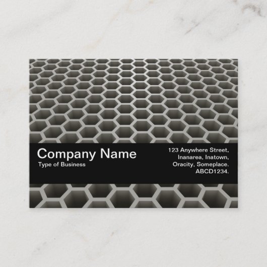 Carte De Visite Texture Band V2 - Perspective nid d'abeille chaude (Devant)