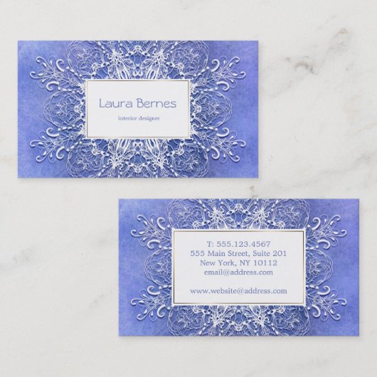 Carte De Visite Texture baroque de grunge de style (Devant / Derrière)