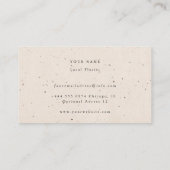 Carte de visite texturé beige minimal (Dos)