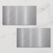 Carte De Visite Texture "blanc " d'acier inoxydable (Devant / Derrière)