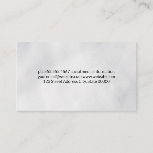 Carte De Visite Texture blanche simple (Dos)