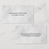 Carte De Visite Texture blanche simple (Devant / Derrière)