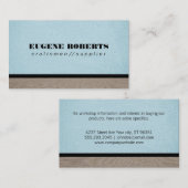 Carte De Visite Texture Bleu | Bois (Devant / Derrière)