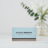 Carte De Visite Texture Bleu | Bois (Debout devant)