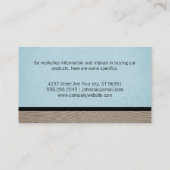 Carte De Visite Texture Bleu | Bois (Dos)