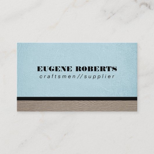 Carte De Visite Texture Bleu | Bois (Devant)