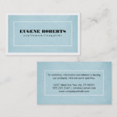 Carte De Visite Texture bleu / Bordure 2 (Devant / Derrière)