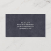 Carte De Visite Texture bleu violet profond (Dos)