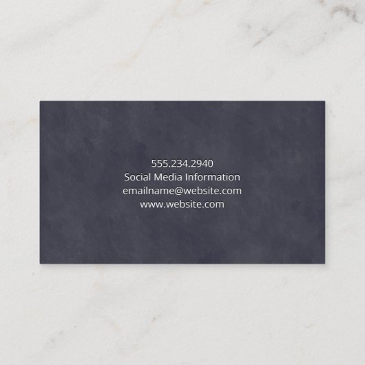 Carte De Visite Texture bleu violet profond (Dos)