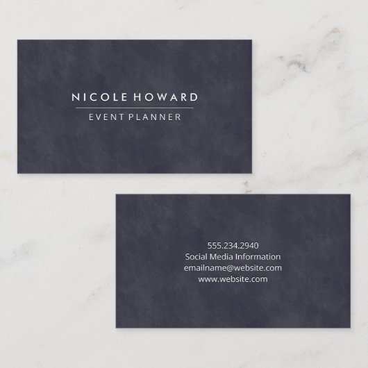 Carte De Visite Texture bleu violet profond (Devant / Derrière)