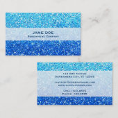 Carte De Visite Texture bleue d'étincelles de parties (Devant / Derrière)