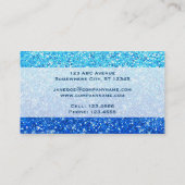 Carte De Visite Texture bleue d'étincelles de parties (Dos)