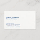 Carte De Visite Texture bleue | Métal doré brossé (Dos)