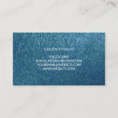 Carte De Visite Texture brillante bleue (Dos)