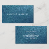 Carte De Visite Texture brillante bleue (Devant / Derrière)