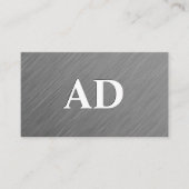 Carte De Visite Texture brodée métallique | Monogramme (Devant)