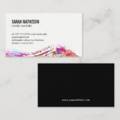 Carte De Visite Texture brossée colorée (Devant / Derrière)