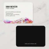 Carte De Visite Texture brossée colorée (Devant / Derrière)