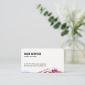 Carte De Visite Texture brossée colorée (Debout devant)