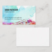 Carte De Visite Texture brossée colorée artistique (Devant / Derrière)